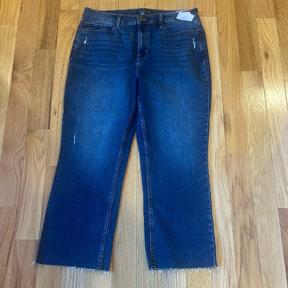 Calvin Klein cropped jeans high rise boot cut